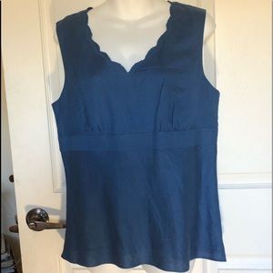 Ann Taylor Chambray Top sleeveless Size 10